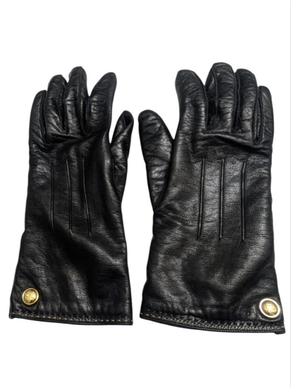 COACH Classic Leather, Cashmere Lined Gloves Y2K